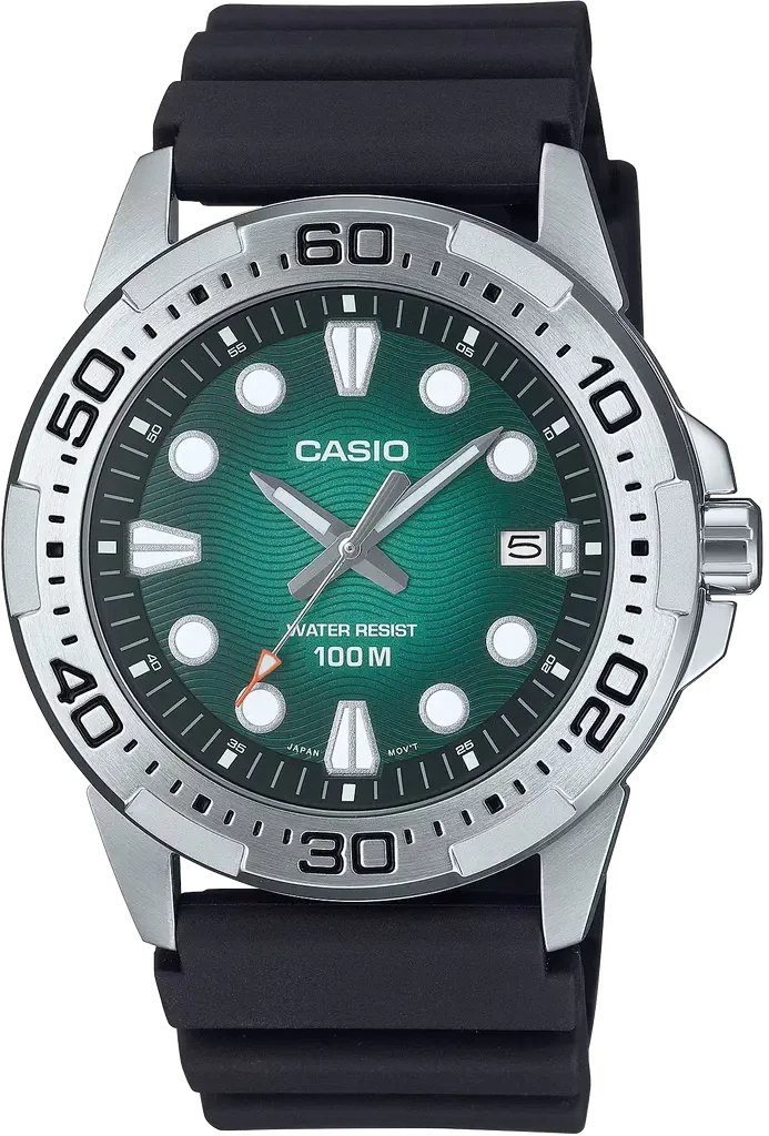 Наручные часы мужские Casio MTD-140-3A Diver Collection со стальным корпусом/водозащитой 100 м Зеленый (2823873027)