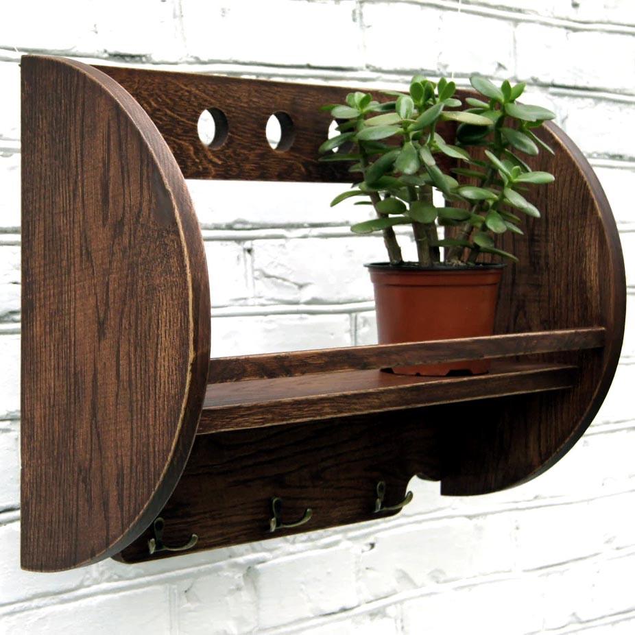 Полка для ванной из дерева Анабург Капучино (ВНП/012609)