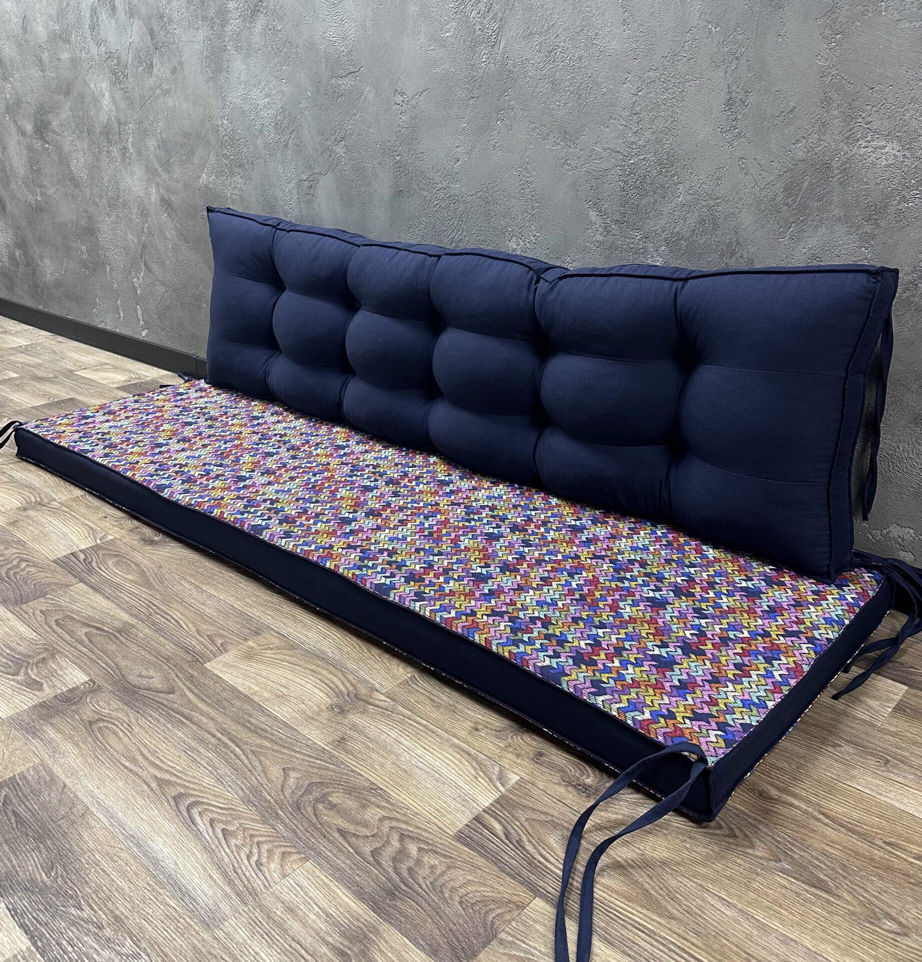 Комплект матрас Comfort Home Tetris со спинкой на поддоны/качели/каркасы/садовая мебель 120х60х40х5 см