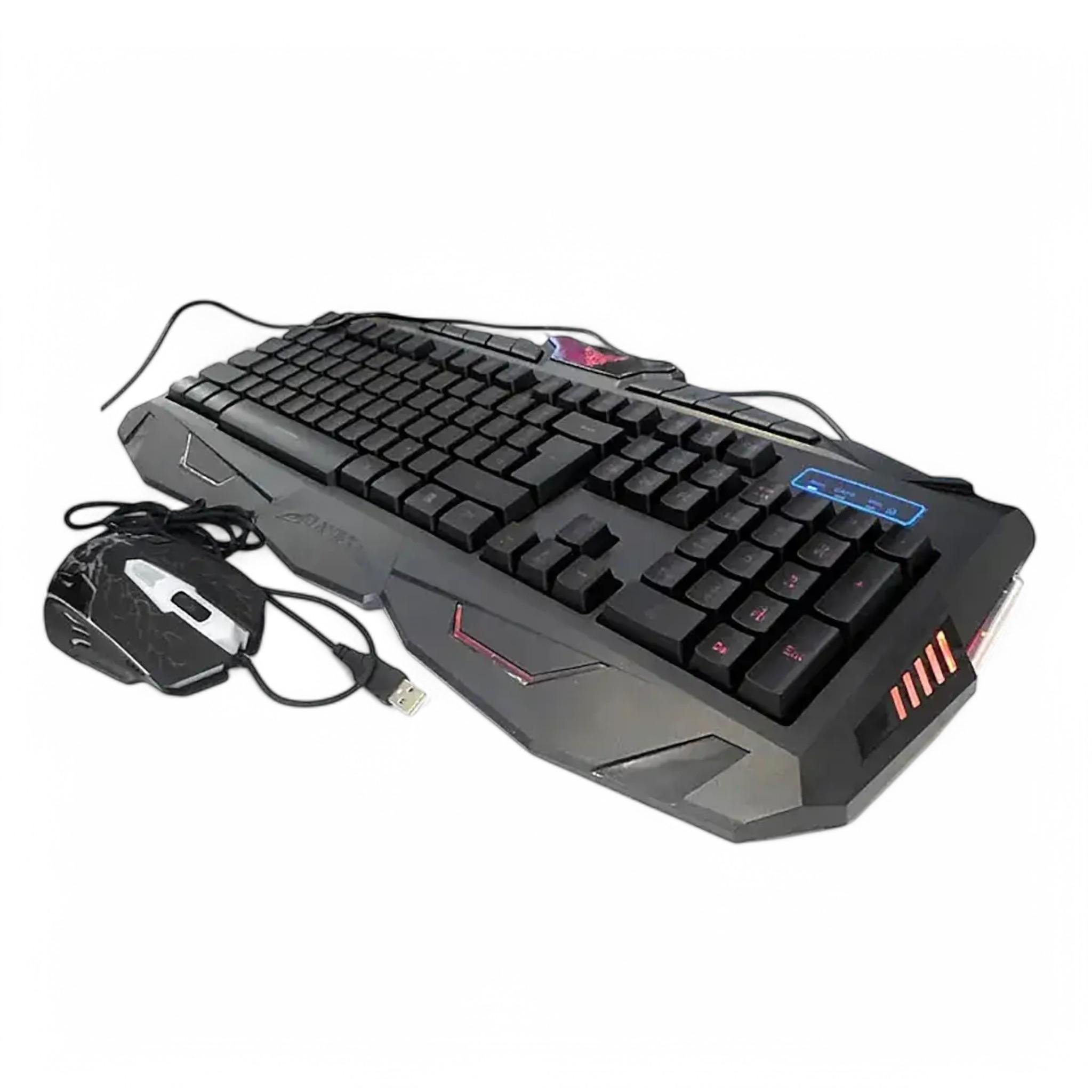 Клавиатура проводная игровая с мышкой Top Hit V100 с LED подсветкой (S_V100Black)
