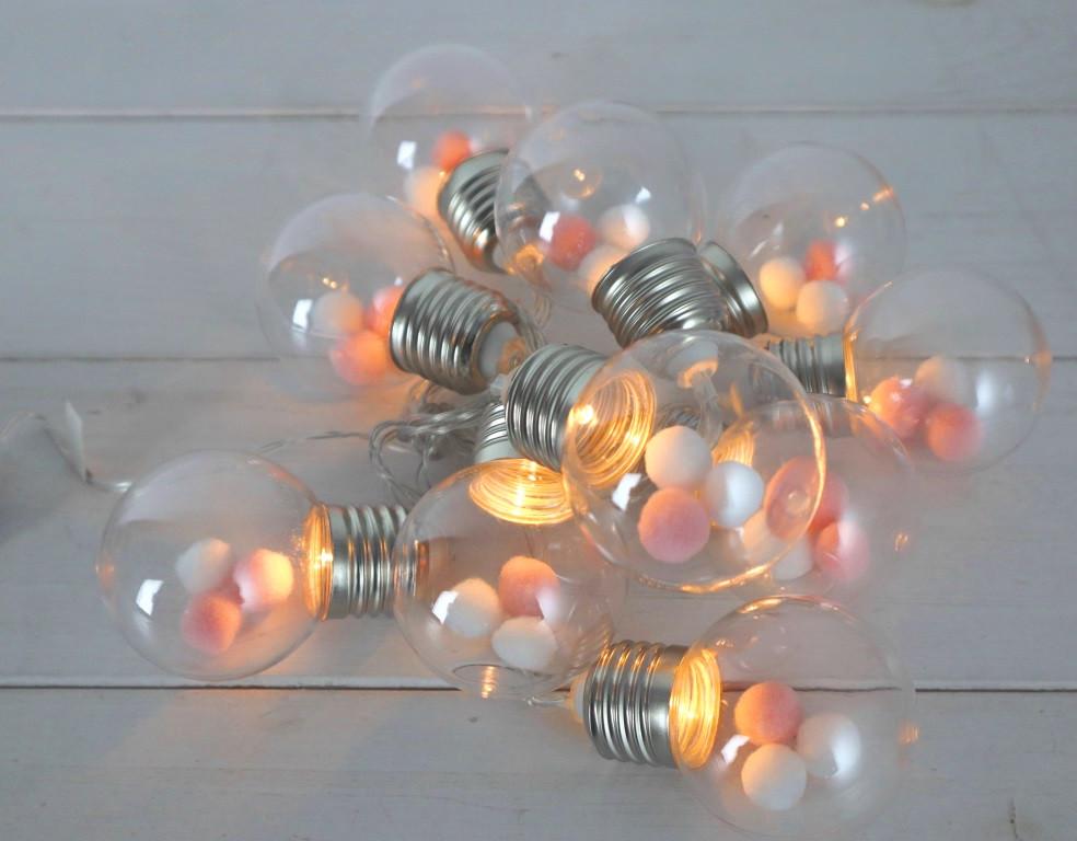 Гірлянда Ніжність АА батарейки 1,6 м 10 ламп у формі лампочки