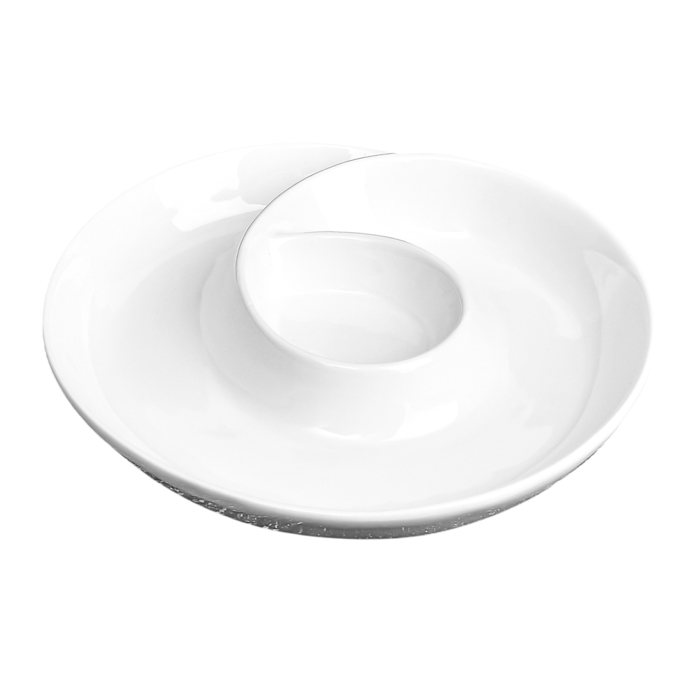 Менажница Stenson Pearl фарфоровая 25,5х23,5х3,5 см Белый (MC4276-10)