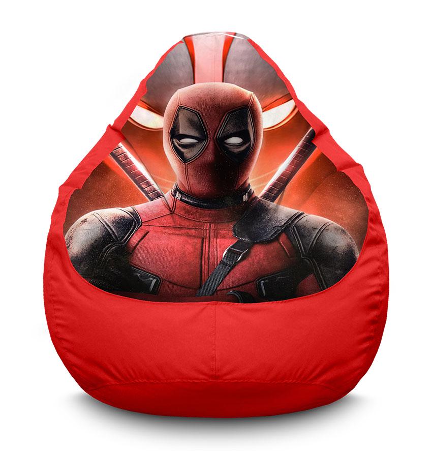 Кресло-мешок iPuff Strong Deadpool Film Marvel оксфорд XXL 90х125 см Красный (113973-1)
