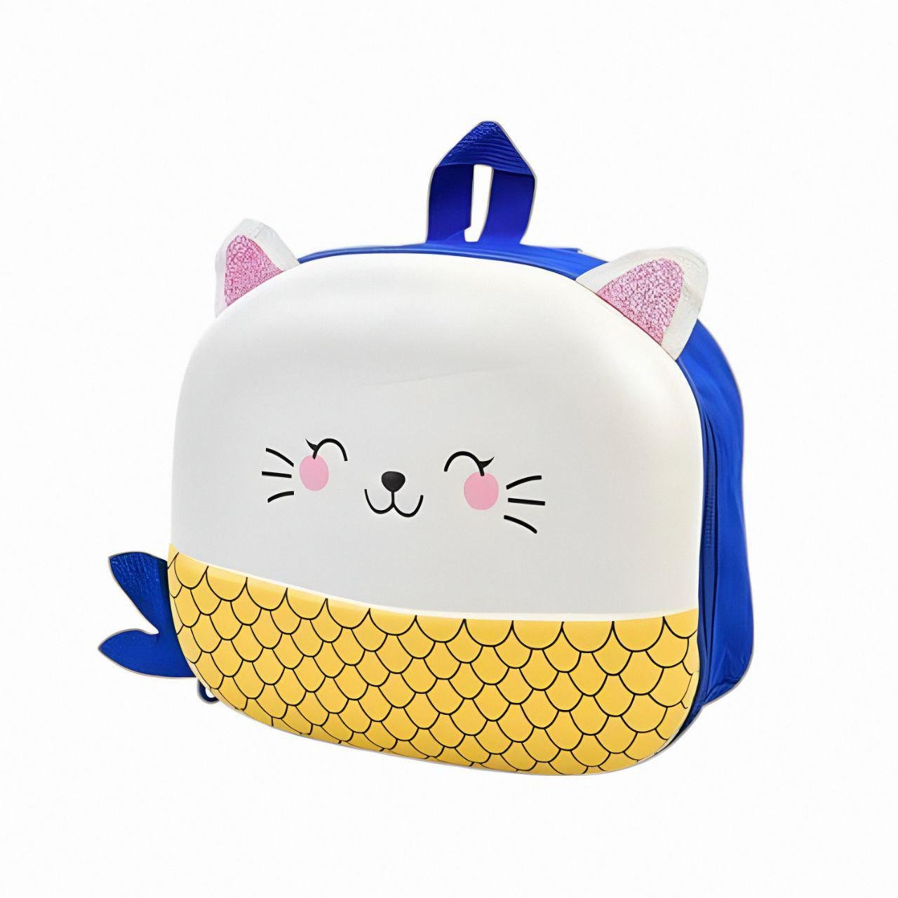 Рюкзак FG240502006A в форме кота-русалки 23x20x8 см Желто-синий - фото 1 Рюкзак FG240502006A в форме кота-русалки 23x20x8 см Желто-синий - фото 1