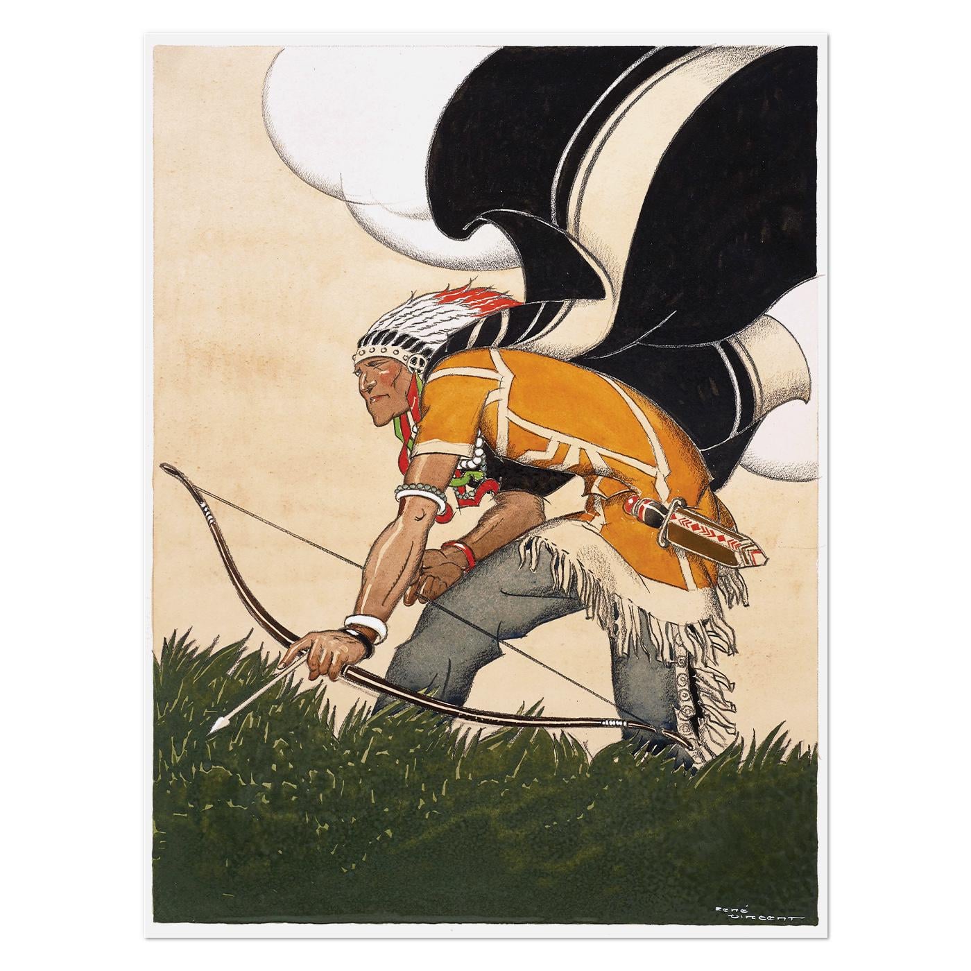Винтажный плакат The Indian 1925 65x86 см (0185) Винтажный плакат The Indian 1925 65x86 см (0185)