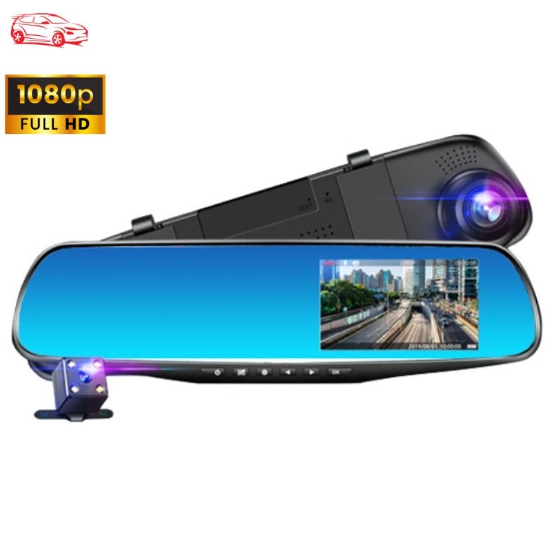 Видеорегистратор UKC L-9004 зеркало LCD 3,5" 1080P Full HD 2 камеры (tf7456) - фото 2 Видеорегистратор UKC L-9004 зеркало LCD 3,5" 1080P Full HD 2 камеры (tf7456) - фото 2