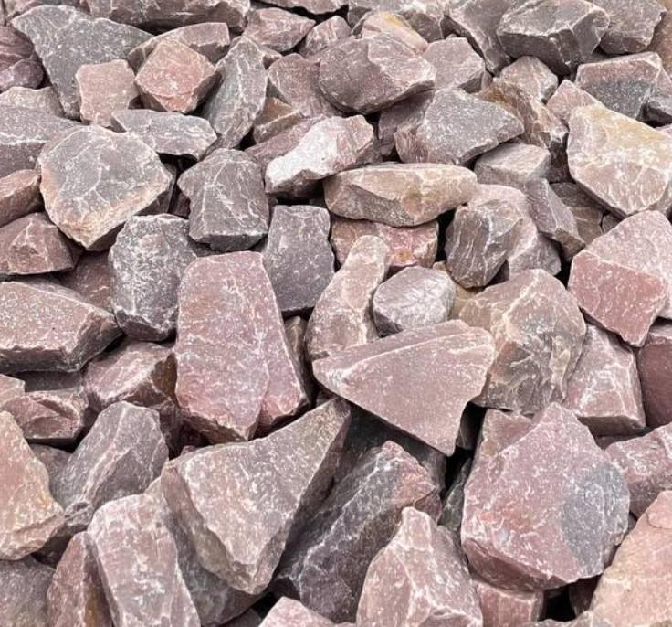 Кварцит 40-100 мм 25 кг Малиновий (45065725)