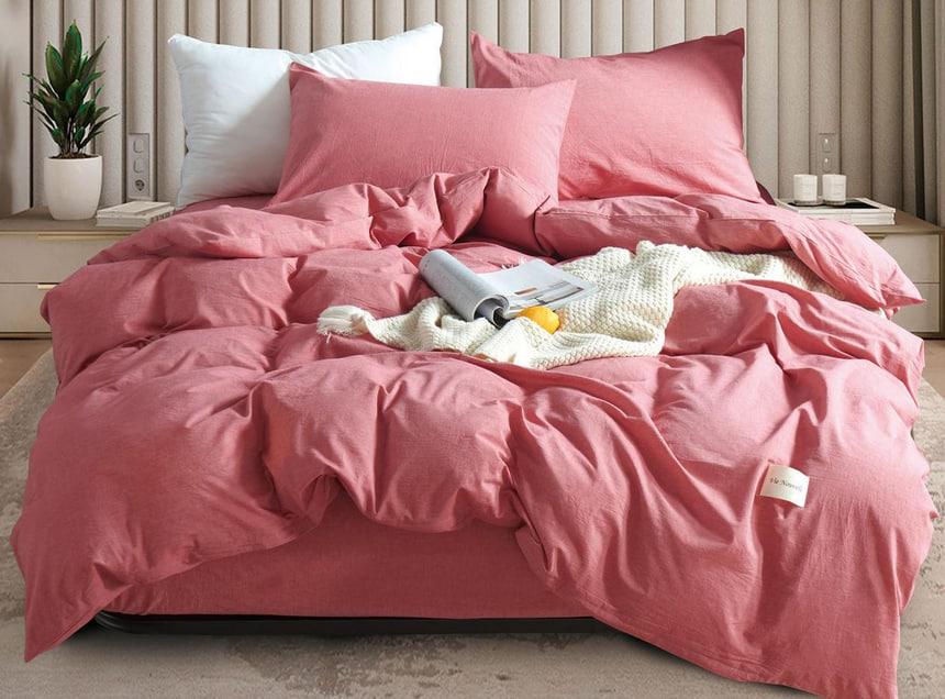 Постельное белье Vie Nouvelle Washed cotton евро на резинке вареный хлопок 200х220 см (W19E200)