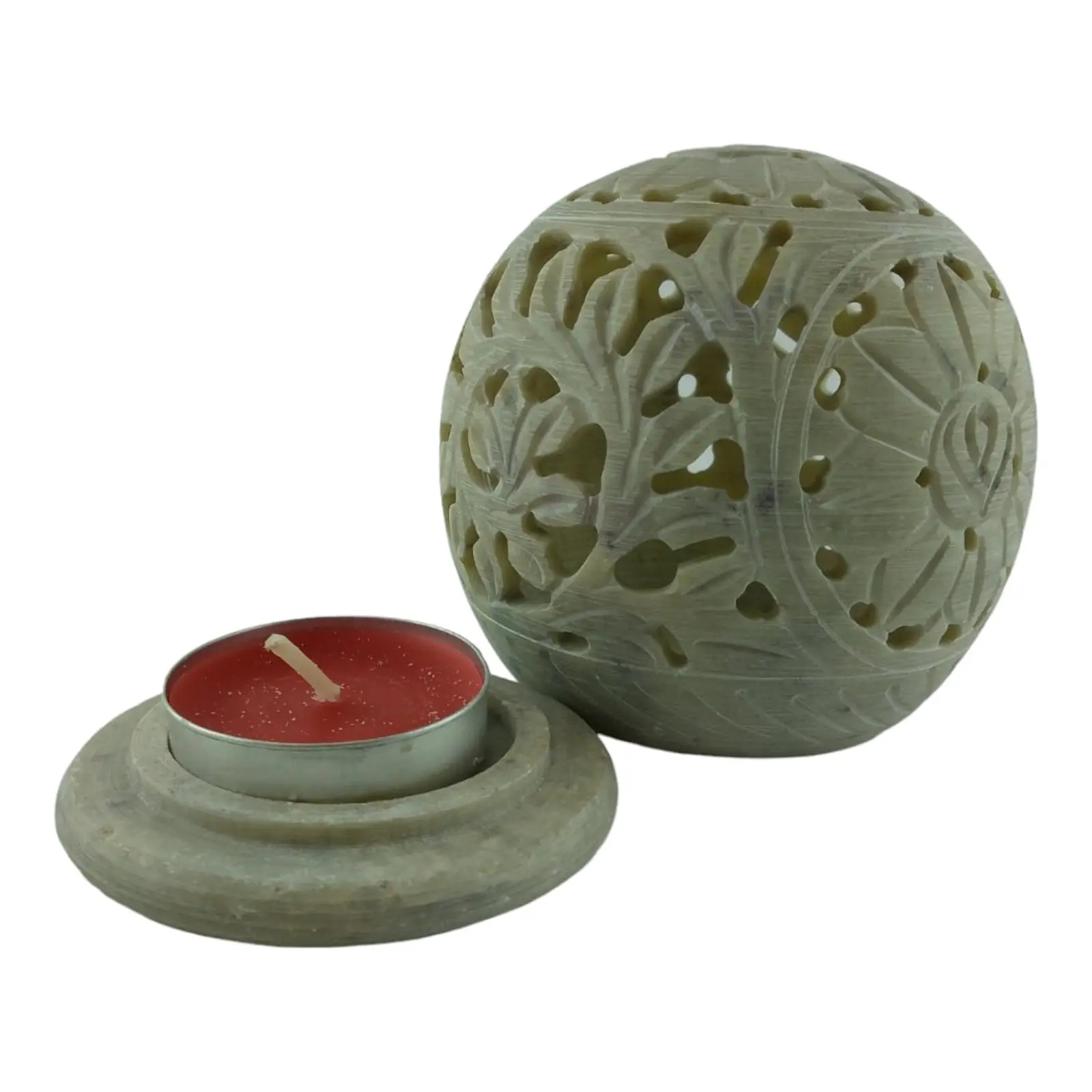 Подсвечник Ааромакуритель из мыльного камня 8,2х8х5,1 см (34891B)