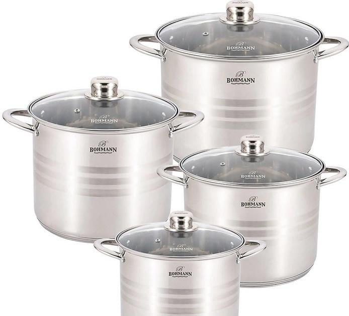 Набор кухонной посуды Bohmann 8 пр. (BH-004) - фото 2 Набор кухонной посуды Bohmann 8 пр. (BH-004) - фото 2