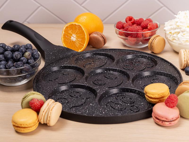 Сковорода Kamille улыбка для оладий с антипригарным покрытием без индукции 26 см - фото 7