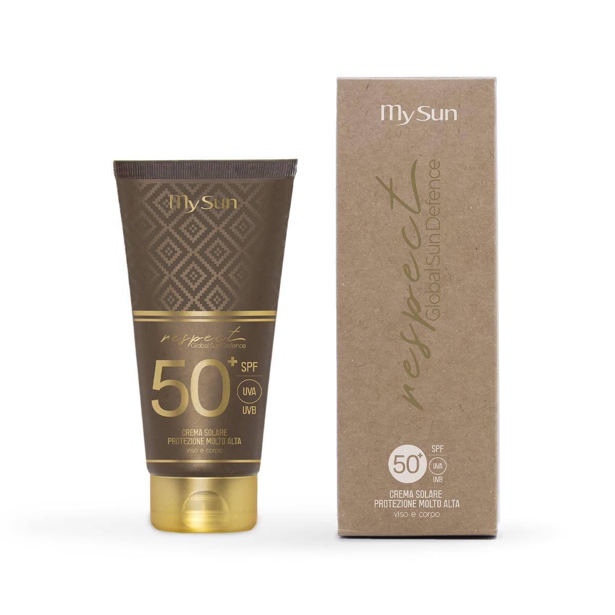 Крем солнцезащитный для лица и тела SPF50 Respect Global Sun Defense MySun 150 мл (2619305370)