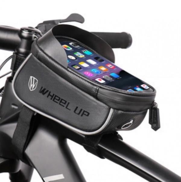 Велосумка Wheell Up на раму для смартфона з сенсорним вікном 20х8,5х7,5 см Чорний (ВС-403-3) Велосумка Wheell Up на раму для смартфона з сенсорним вікном 20х8,5х7,5 см Чорний (ВС-403-3)