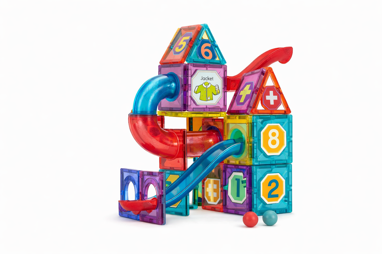 Конструктор магнитный домик с туннелем CH1001 72 эл. (1690471839)