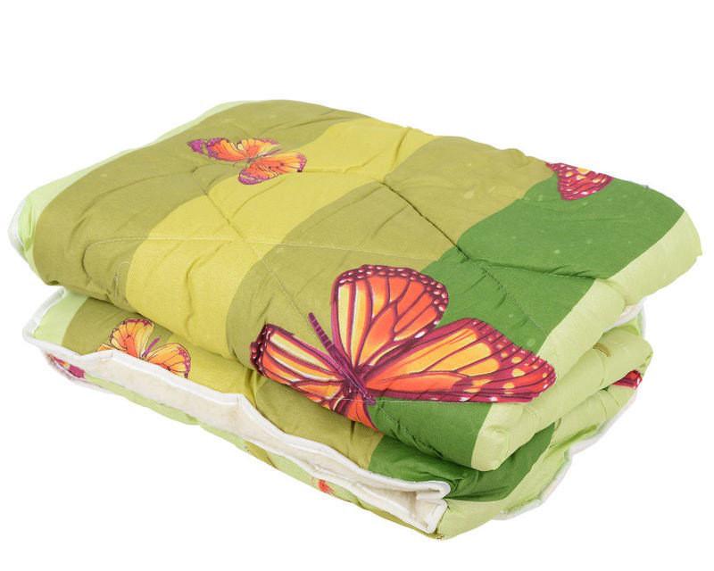 Одеяло двуспальное из овечьей шерсти Лери Макс Зеленый