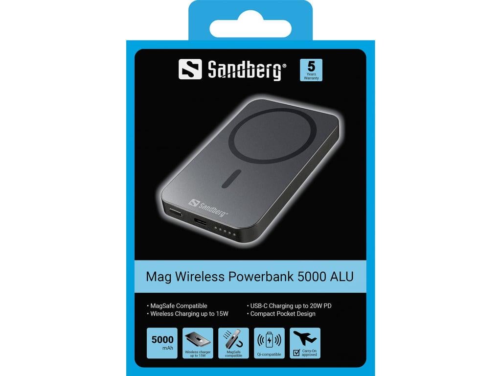 Повербанк Sandberg Mag Wireless 5000 mAh 20W Black (420-96) - фото 4 Повербанк Sandberg Mag Wireless 5000 mAh 20W Black (420-96) - фото 4