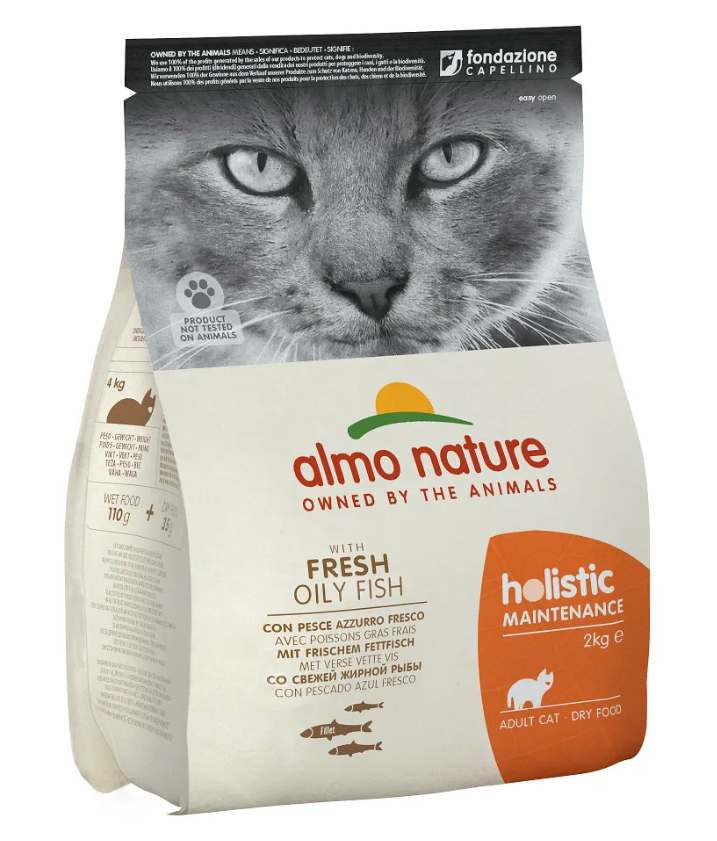 Корм сухий для дорослих кішок Almo Nature Holistic із жирною рибою 2 кг