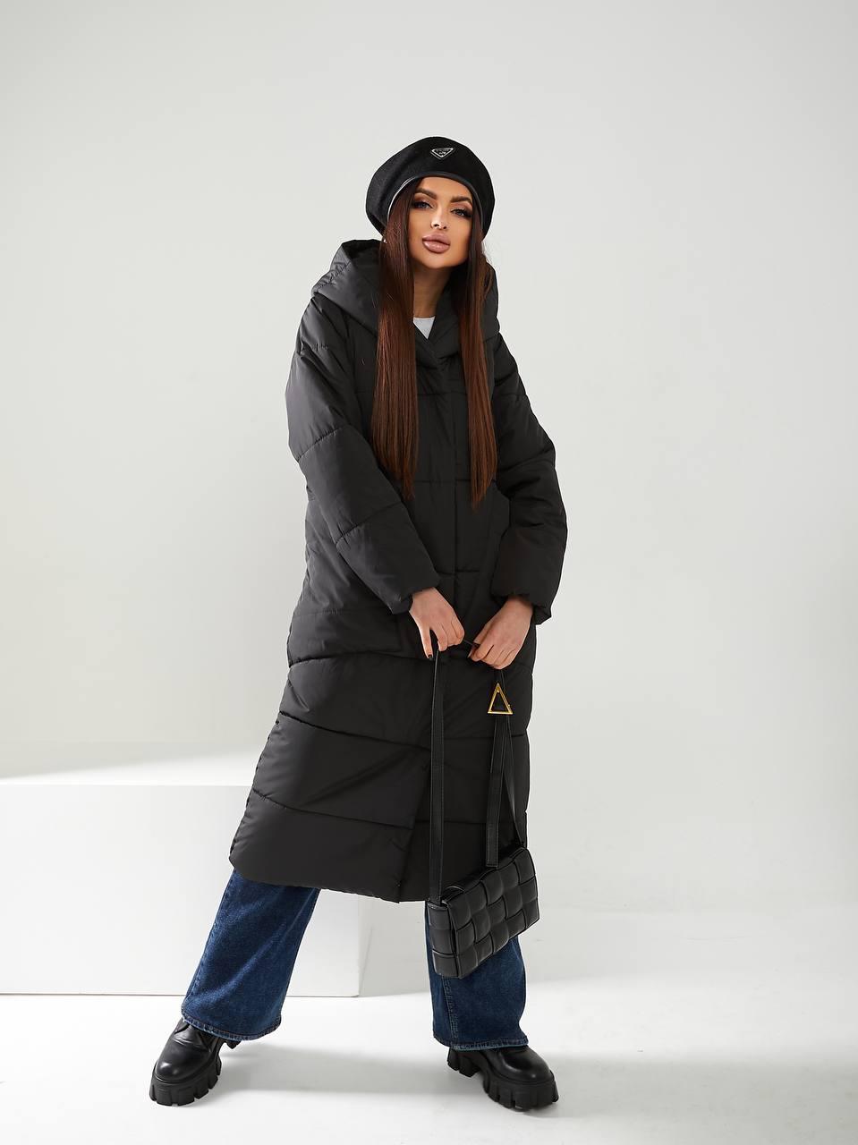 Пуховик-одеяло Aiza А500 с капюшоном р. 42-44 Черный Пуховик-одеяло Aiza А500 с капюшоном р. 42-44 Черный