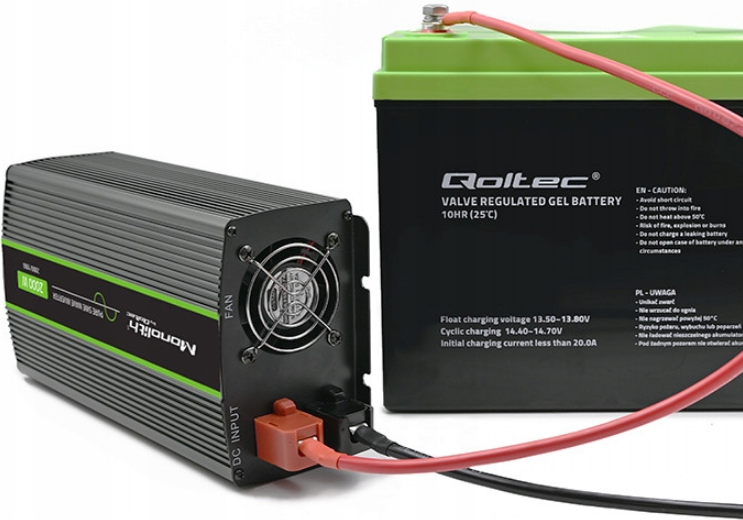 Інвертор 12230 Qoltec з чистою синусоїдою 2000 Вт (2328871045) - фото 5 Інвертор 12230 Qoltec з чистою синусоїдою 2000 Вт (2328871045) - фото 5