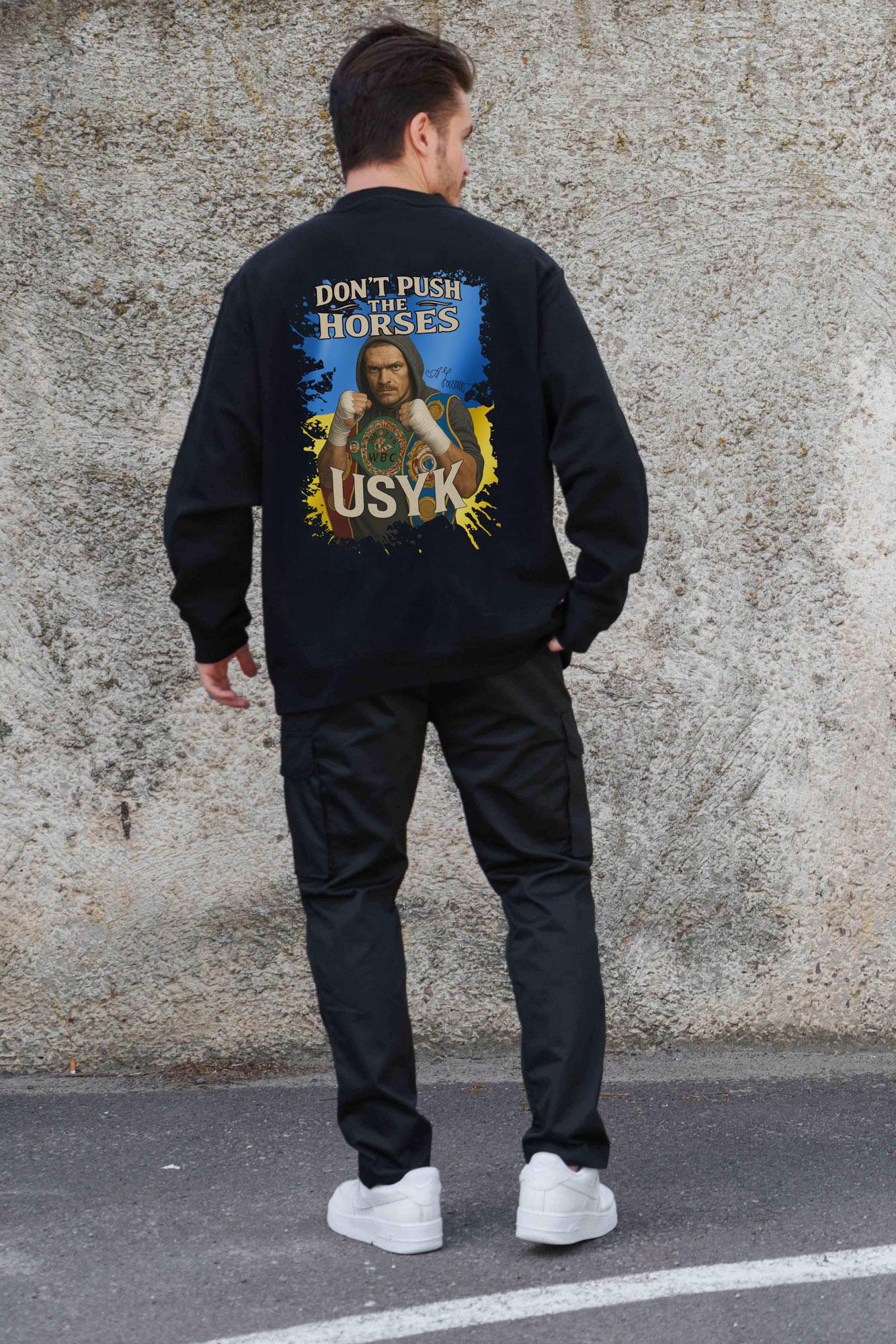 Світшот оверсайз з принтом Without Dont Push The Horse L/XL Black (L/XL8055600) - фото 2 Світшот оверсайз з принтом Without Dont Push The Horse L/XL Black (L/XL8055600) - фото 2