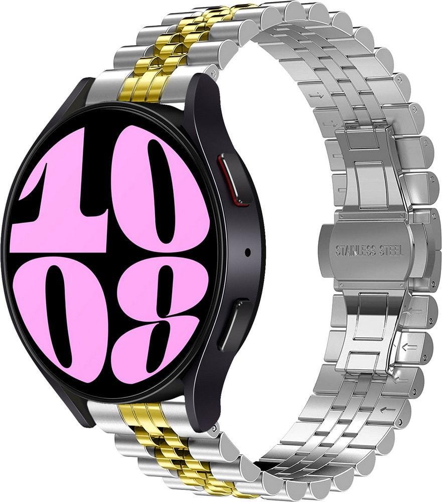 Браслет металлический Stech Line для Galaxy Watch 6 44 мм Silver Gold (37599-67)