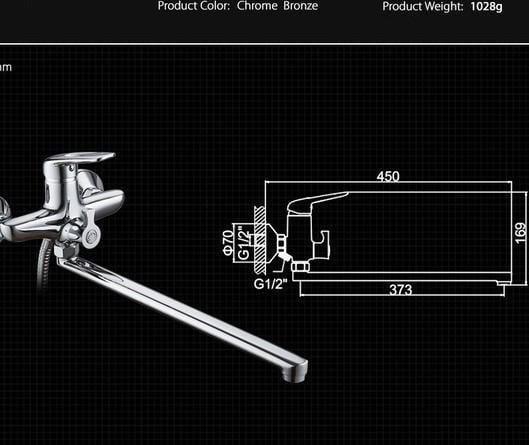 Смеситель для ванной Lamber 24566 с длинным изливом Бронзовый - фото 7 Смеситель для ванной Lamber 24566 с длинным изливом Бронзовый - фото 7