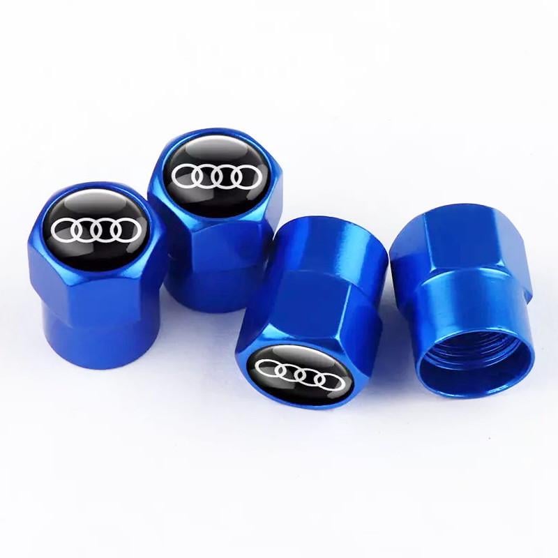 Набор колпачков на ниппель SUNROZ Caps для автомобиля Audi Short 4 шт. Blue (A67390) Набор колпачков на ниппель SUNROZ Caps для автомобиля Audi Short 4 шт. Blue (A67390)