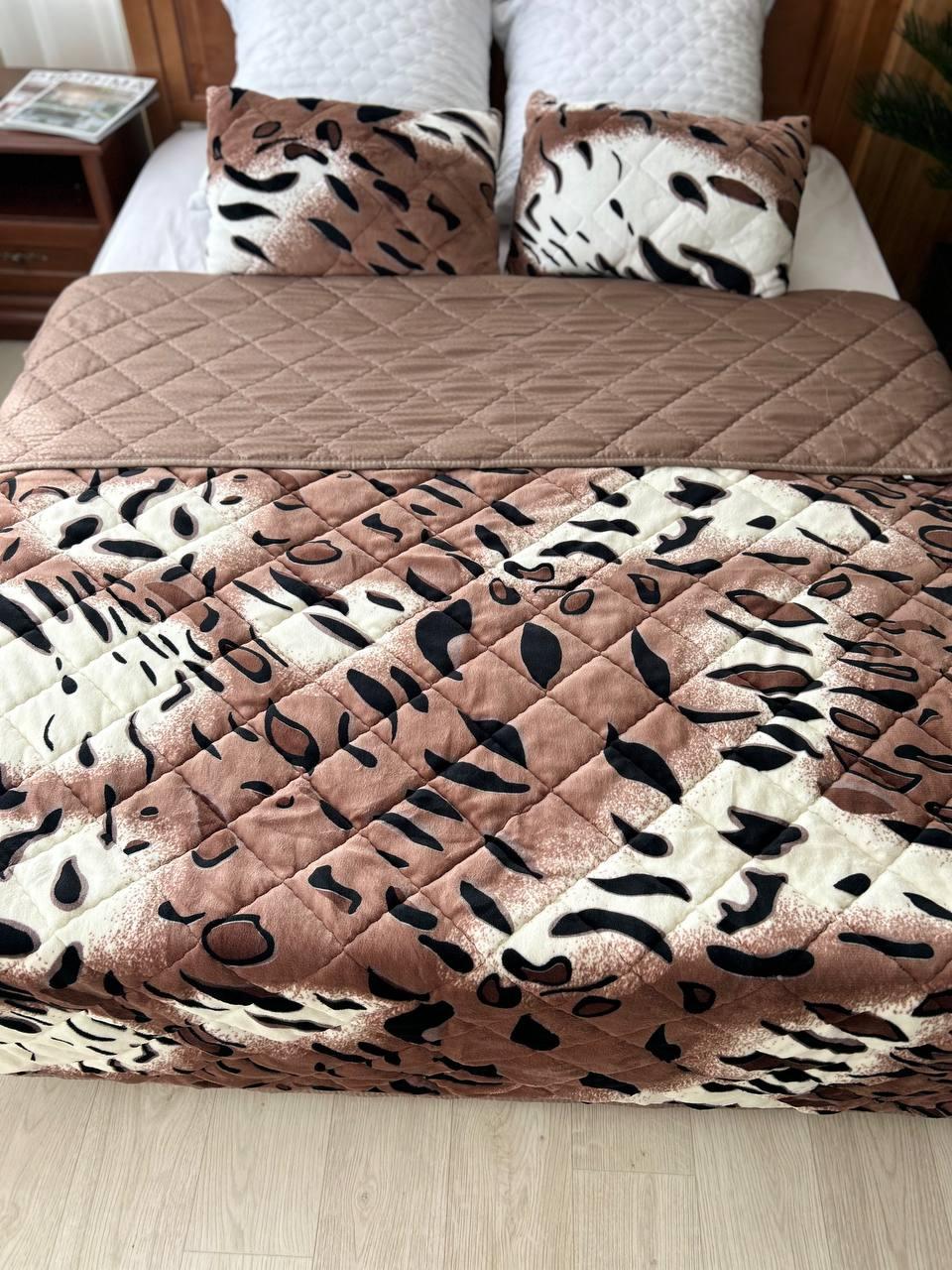 Покрывало стеганое 220х240 см Коричневый (Д-Мpled+poduska005-01) - фото 1