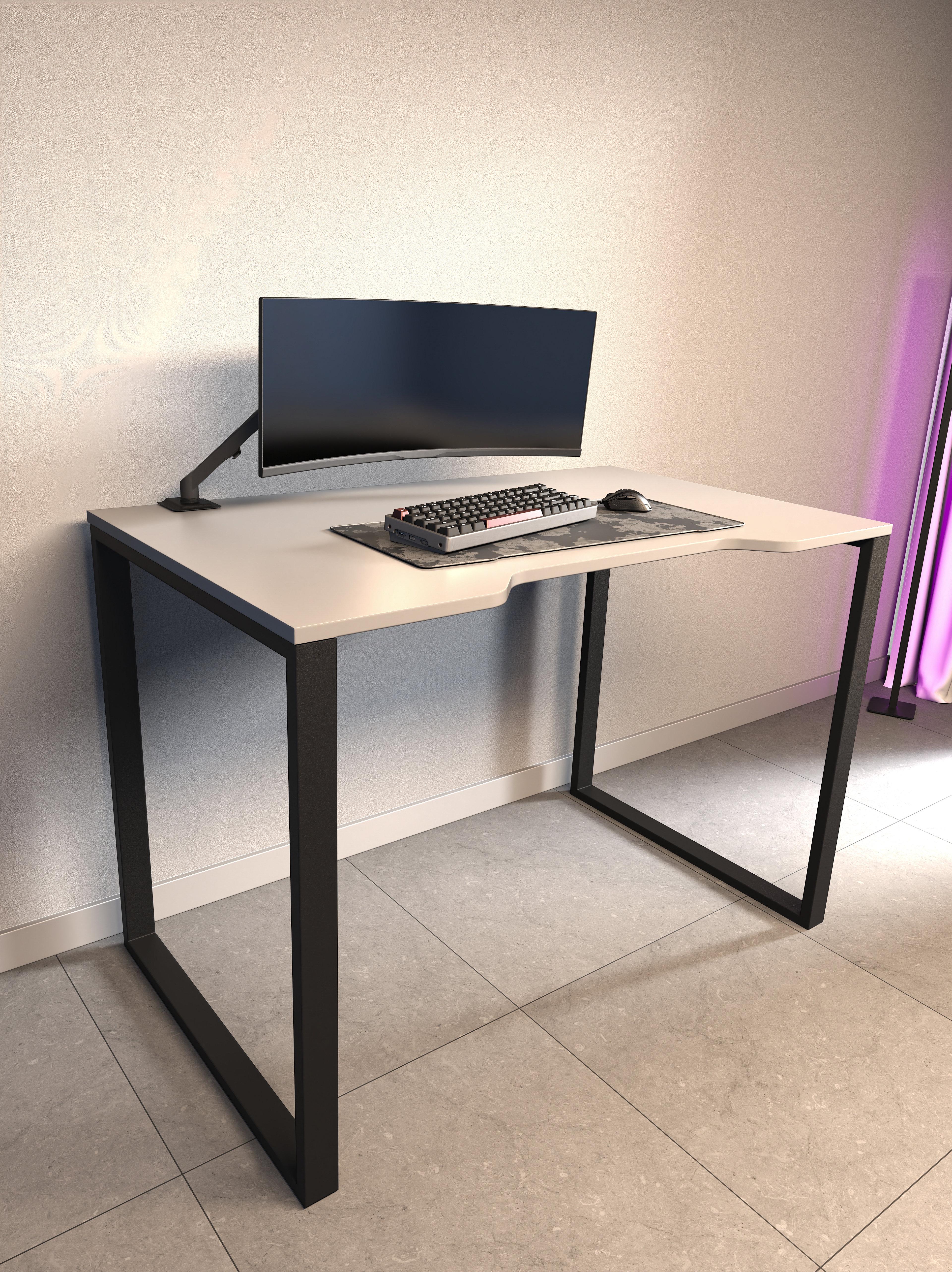 Геймерский компьютерный стол N-Gaming M 100х60 см Белый (NA92)