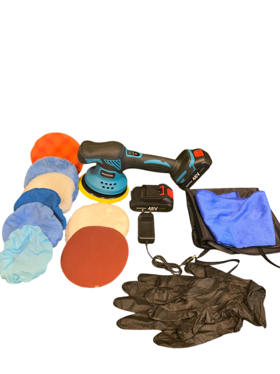 Машинка полірувальна акумуляторна Krafftec 12 V 2 Ah