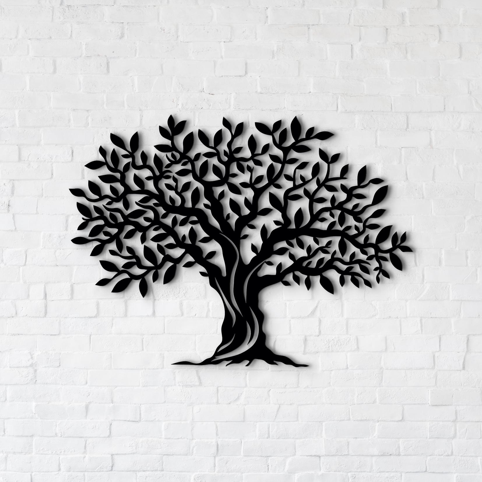 Декоративное панно из дерева Woodyard Дерево жизни 95x70 см Черный матовый (0022sBlack37) - фото 2