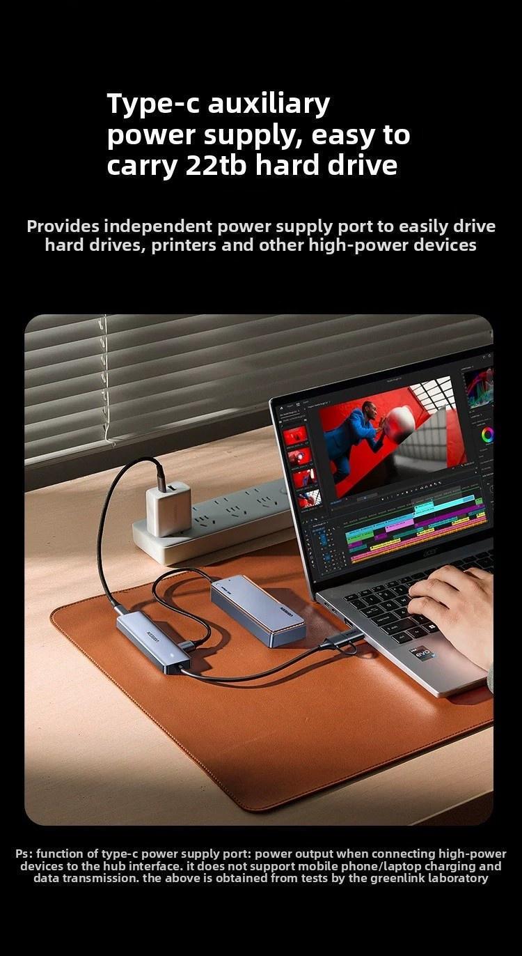 Хаб USB-C Ugreen 15 см 4 порти Сірий (65757) - фото 3 Хаб USB-C Ugreen 15 см 4 порти Сірий (65757) - фото 3