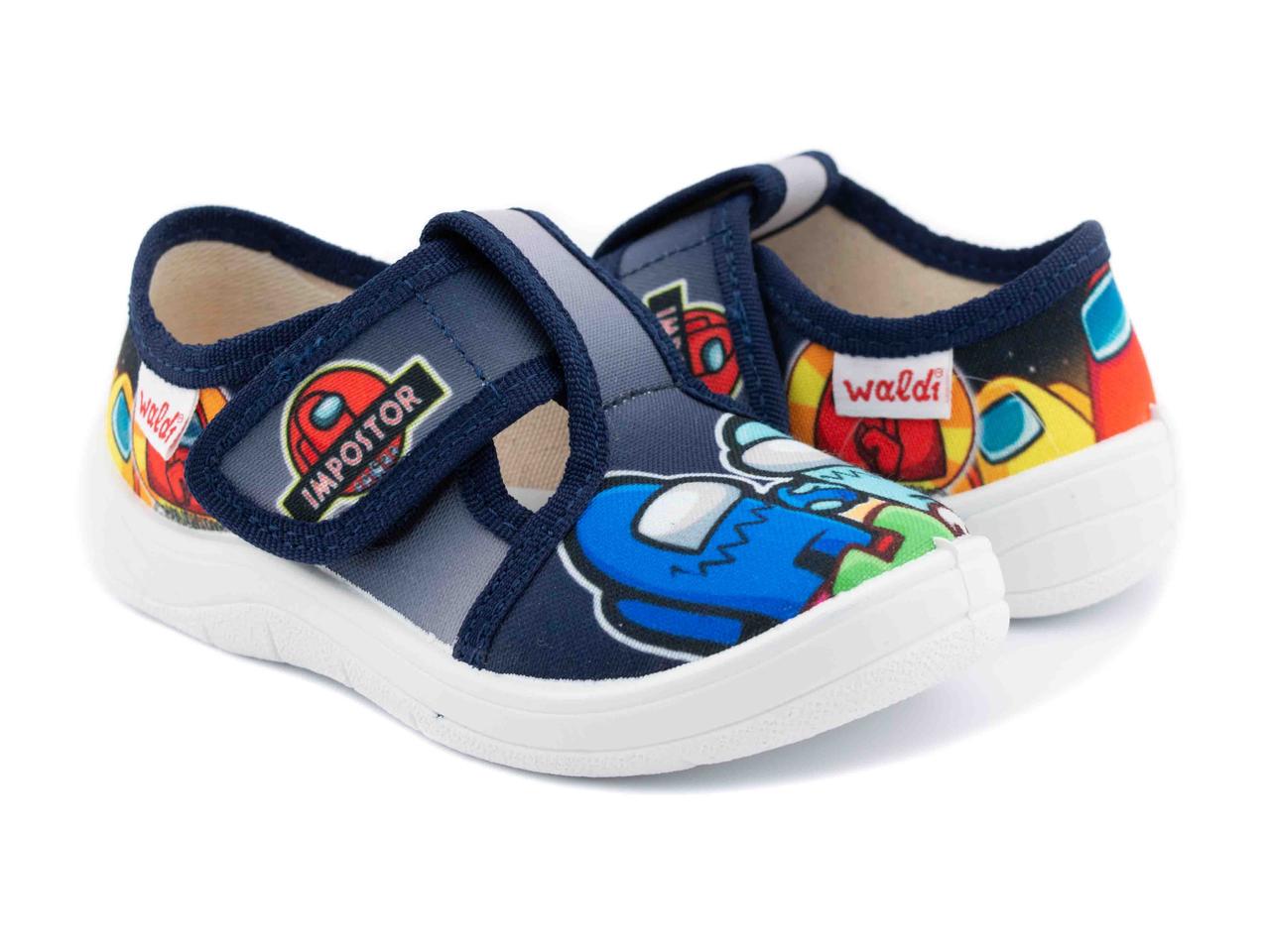 Тапочки для хлопчиків Waldi 360-383/28 на липучках р. 28 Темно-синій
