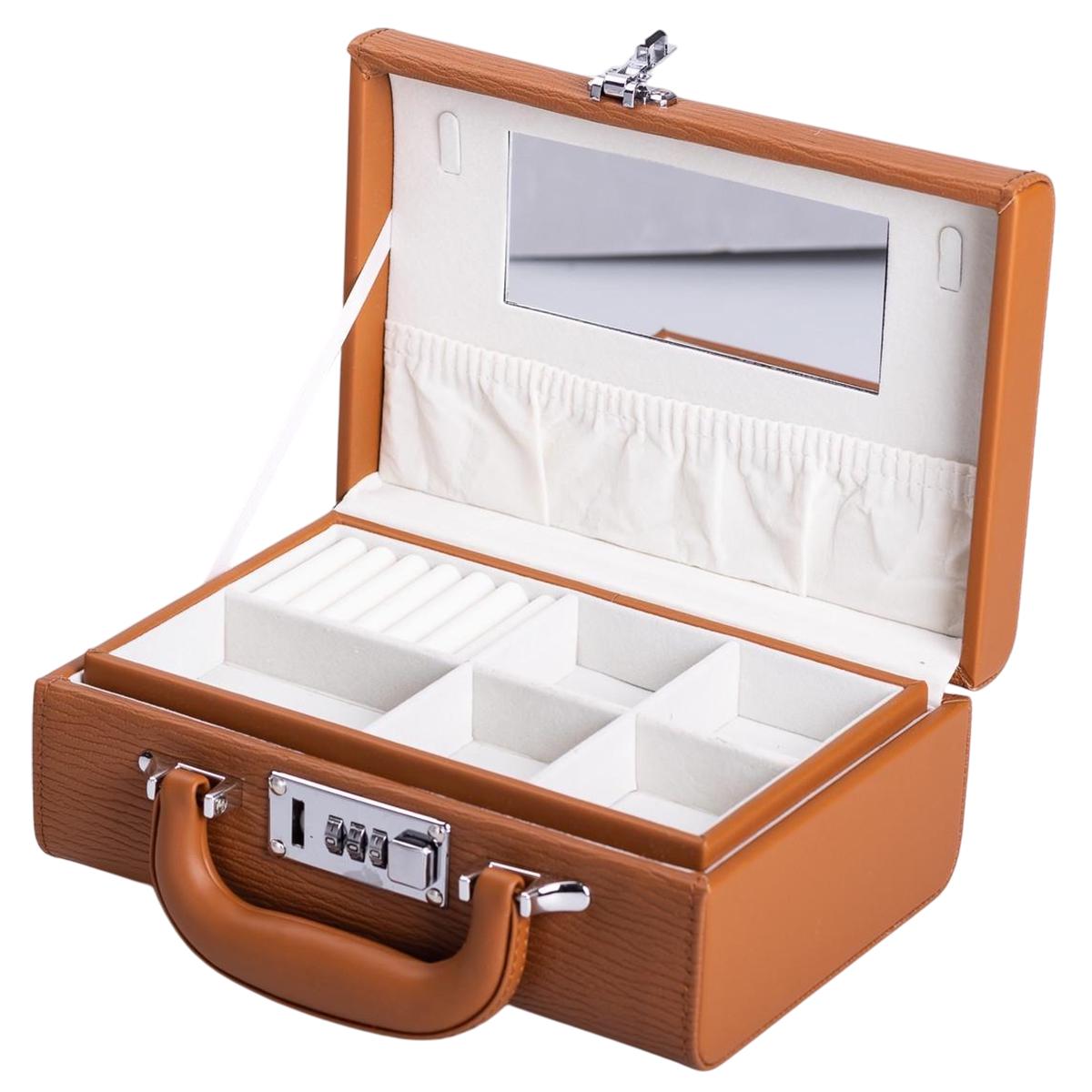 Кейс-органайзер для украшений с кодовым замком 24х16х9,5 см Терракотовый (HP-5-24R)