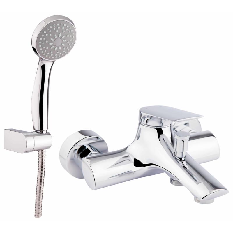 Смеситель для ванны настенный с душевым комплектом Q-tap Elegance CRM 006 QTELEGCRM006 Хром (47044)