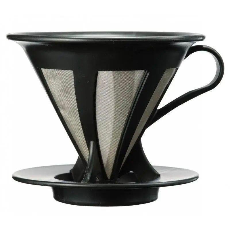 Пуровер пластиковый Hario Cafeor V60 02 с металлическим фильтром 400 мл (CFOD-02B)