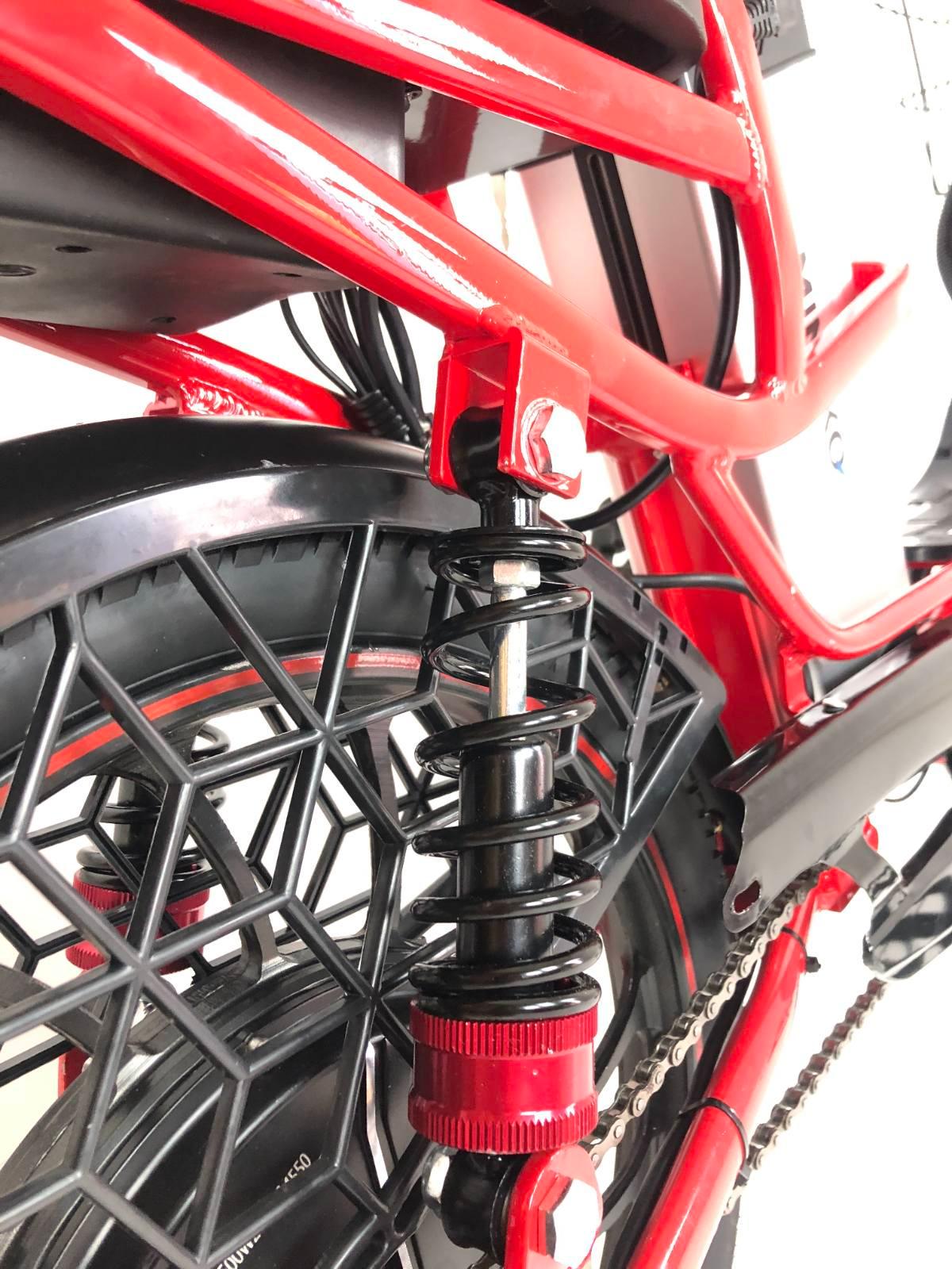 Електровелосипед двомісний MINAKO V4 PRO 500W/60V/18Ah із заднім амортизатором Червоний - фото 15