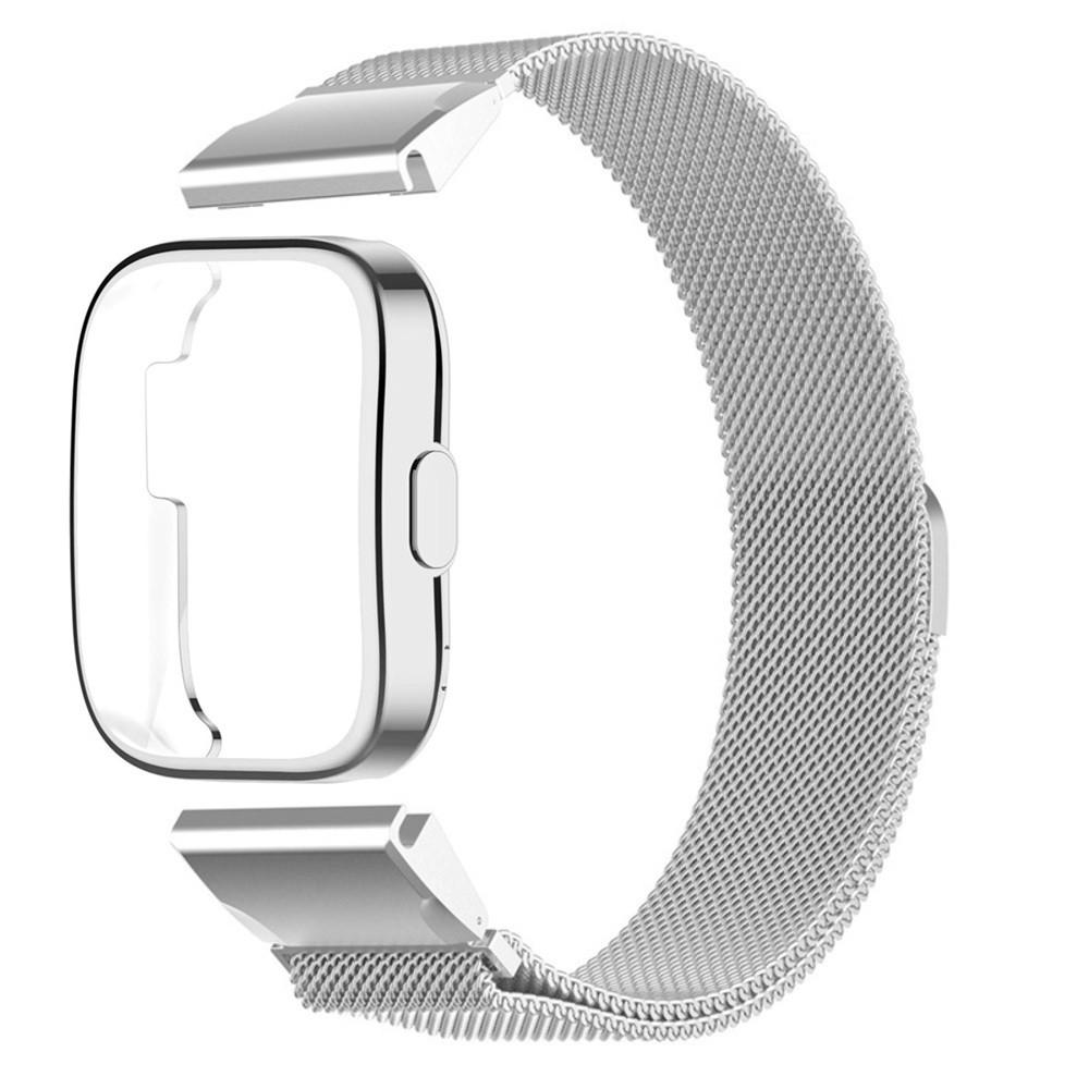 Комплект для часов Amazfit Bip 5/5Pro защитный чехол и металлический ремешок 22 мм Серебристый (2531062659) Комплект для часов Amazfit Bip 5/5Pro защитный чехол и металлический ремешок 22 мм Серебристый (2531062659)