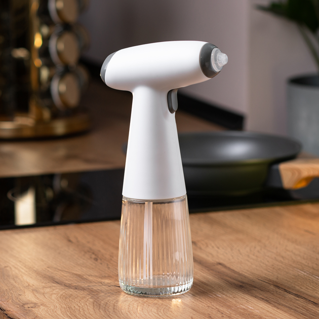 Розпилювач для олії оцту соусів TS Kitchen 200 мл із USB акумуляторний автоматичний Білий (HP16295)