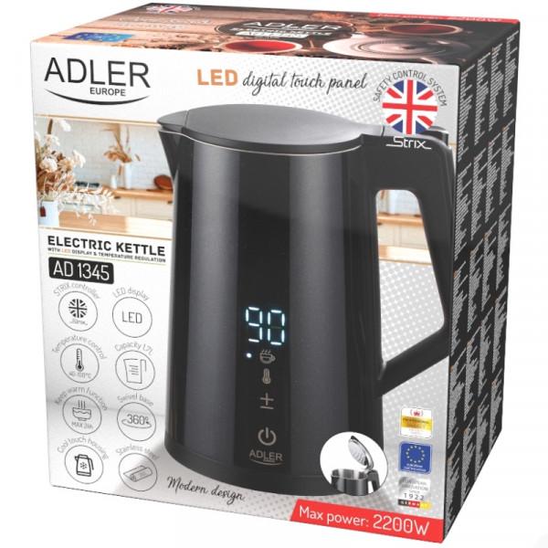Электрочайник Adler AD 1345 STRIX установка температуры 2200 Вт 1,7 л Black (AD1345B) - фото 6