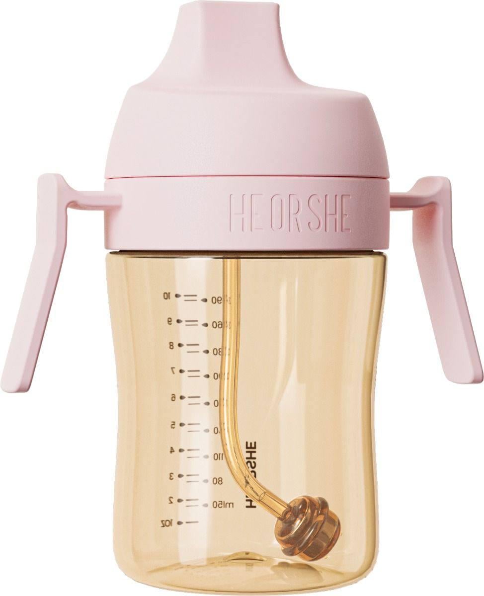 Поїльник дитячий HEORSHE 300 мл Рожевий