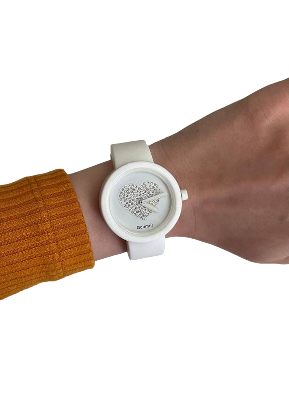 Наручные часы женские Actimer силиконовые Белые/циферблат White heart (12600) Наручные часы женские Actimer силиконовые Белые/циферблат White heart (12600)