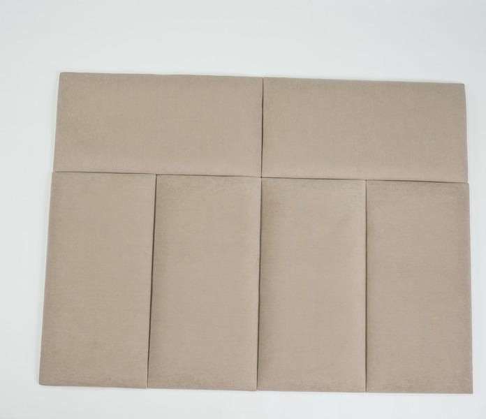 Стеновая панель самоклеящаяся мягкая Soft Pan велюр 30х60х3,7 см матовый Бежевый (306004)