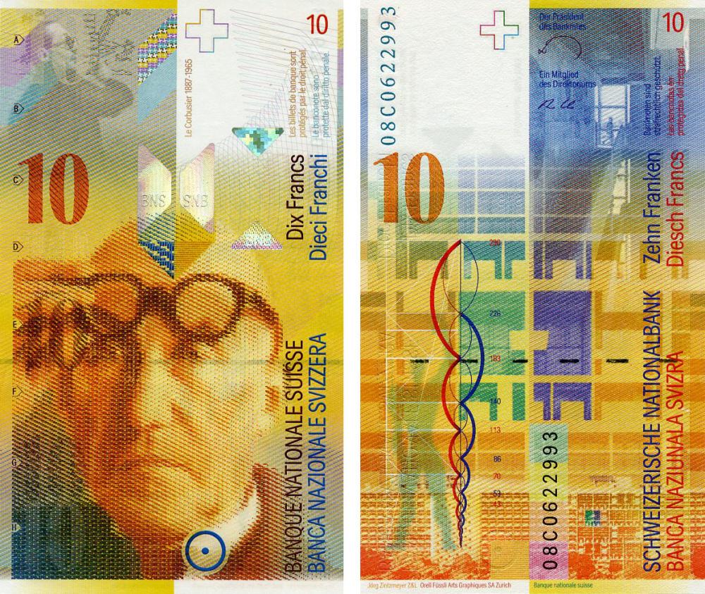 Колекційна банкнота Швейцарія 10 франків 2008 UNC (P67с1)