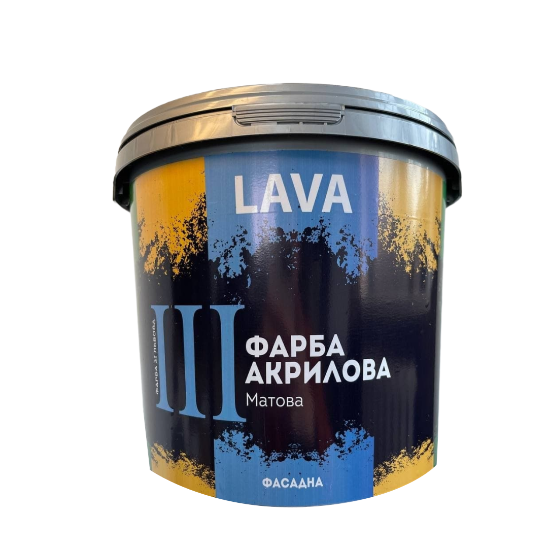 Краска Lava 3 акриловая фасадная 10 л