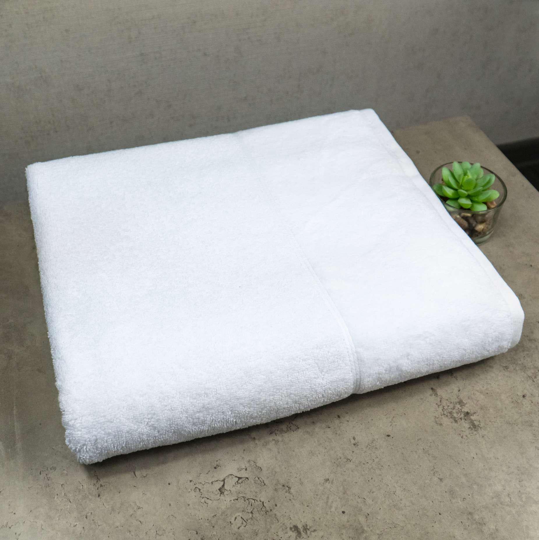 Полотенце банное GM Textile Milado махра/велюр 70x140 см Белый (550-milado-140-white)