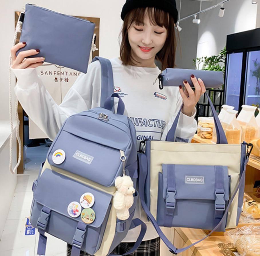 Комлект шкільний рюкзак/сумка/клатч/брелок Блакитний (27795675) - фото 3 Комлект шкільний рюкзак/сумка/клатч/брелок Блакитний (27795675) - фото 3