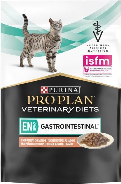 Влажный лечебный корм Purina ProPlan Veterinary Diets для котов при болезнях ЖКТ с лососем 85 г 30 шт.