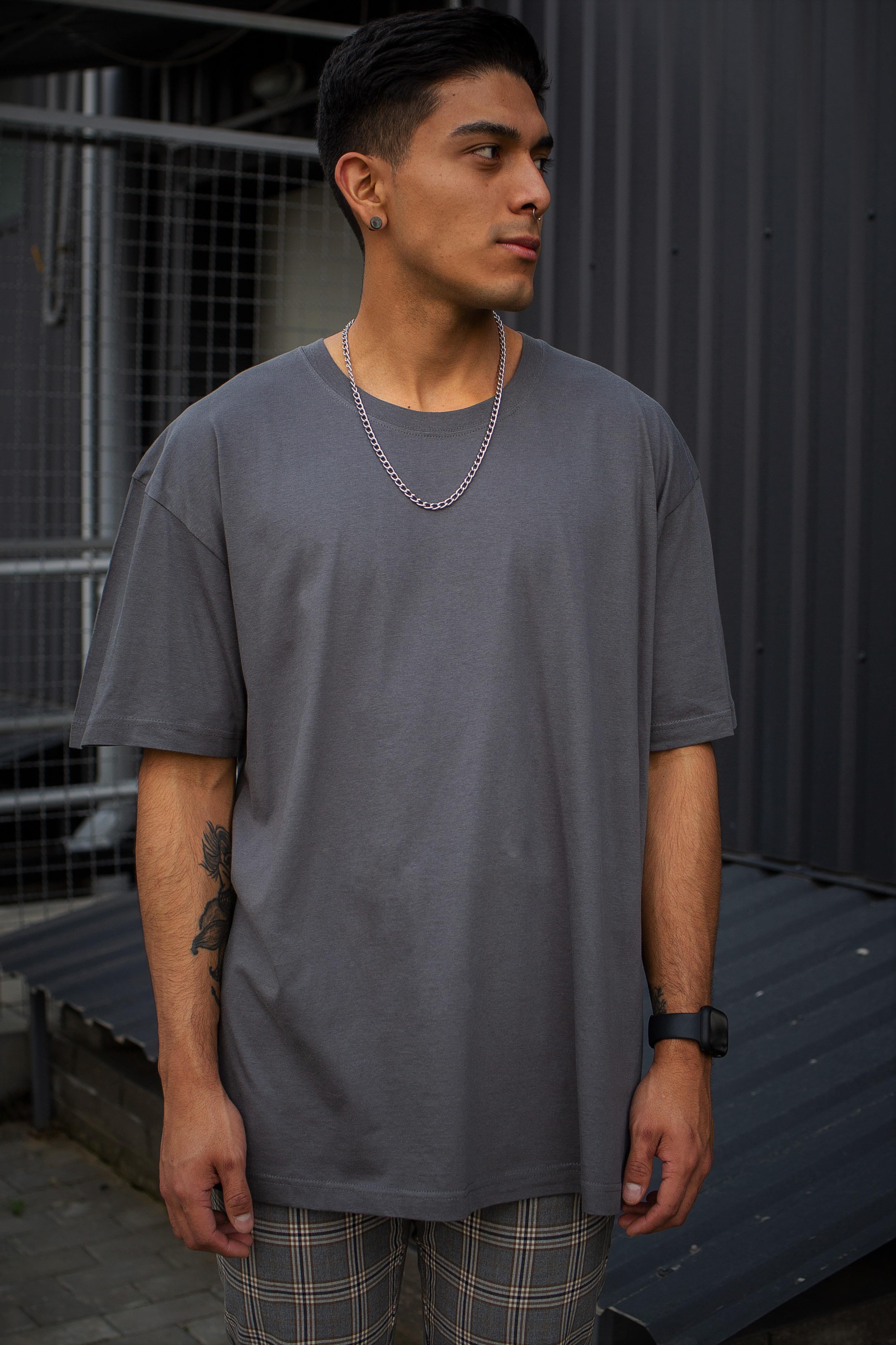 Оверсайз футболка Without Great man S/M Dark Gray (M8042926)