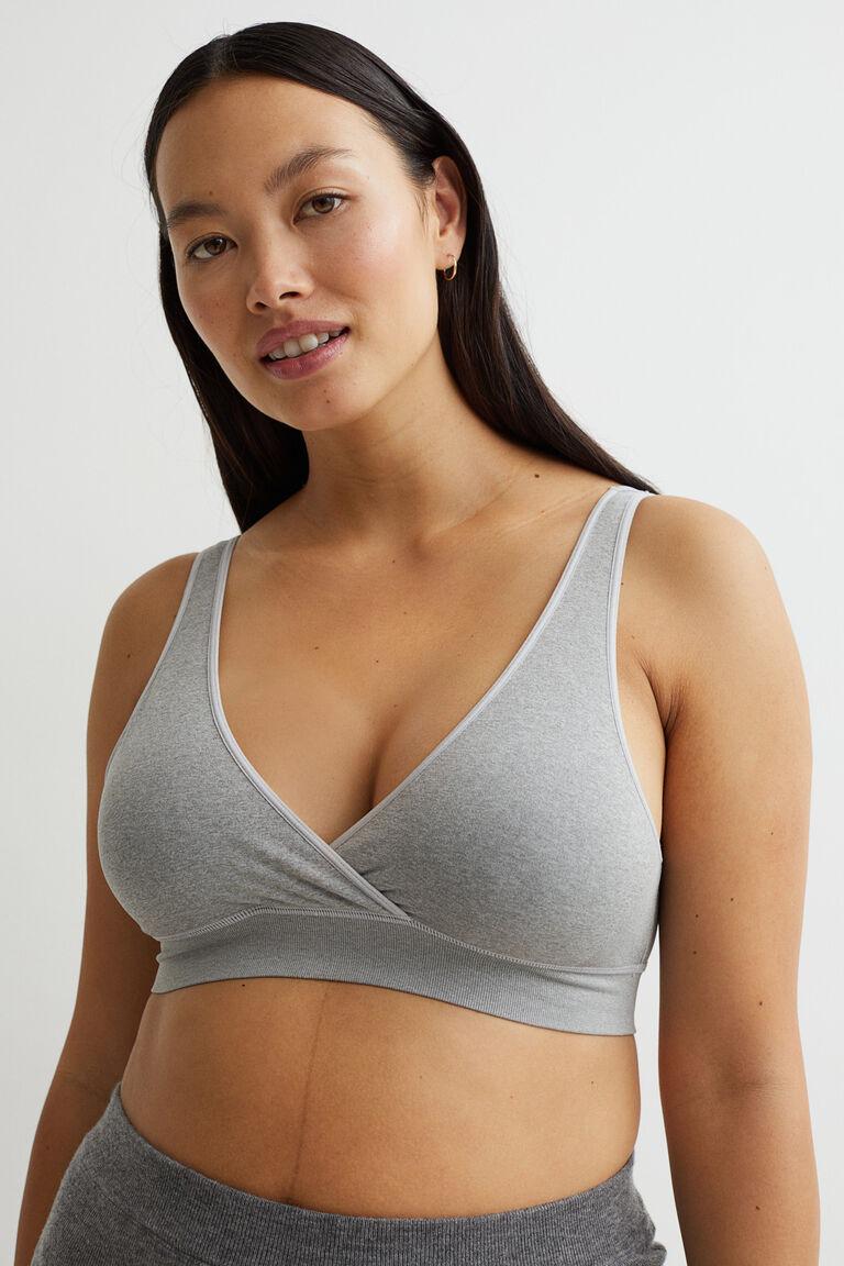 Топ спортивный H&M S Серый (973980)